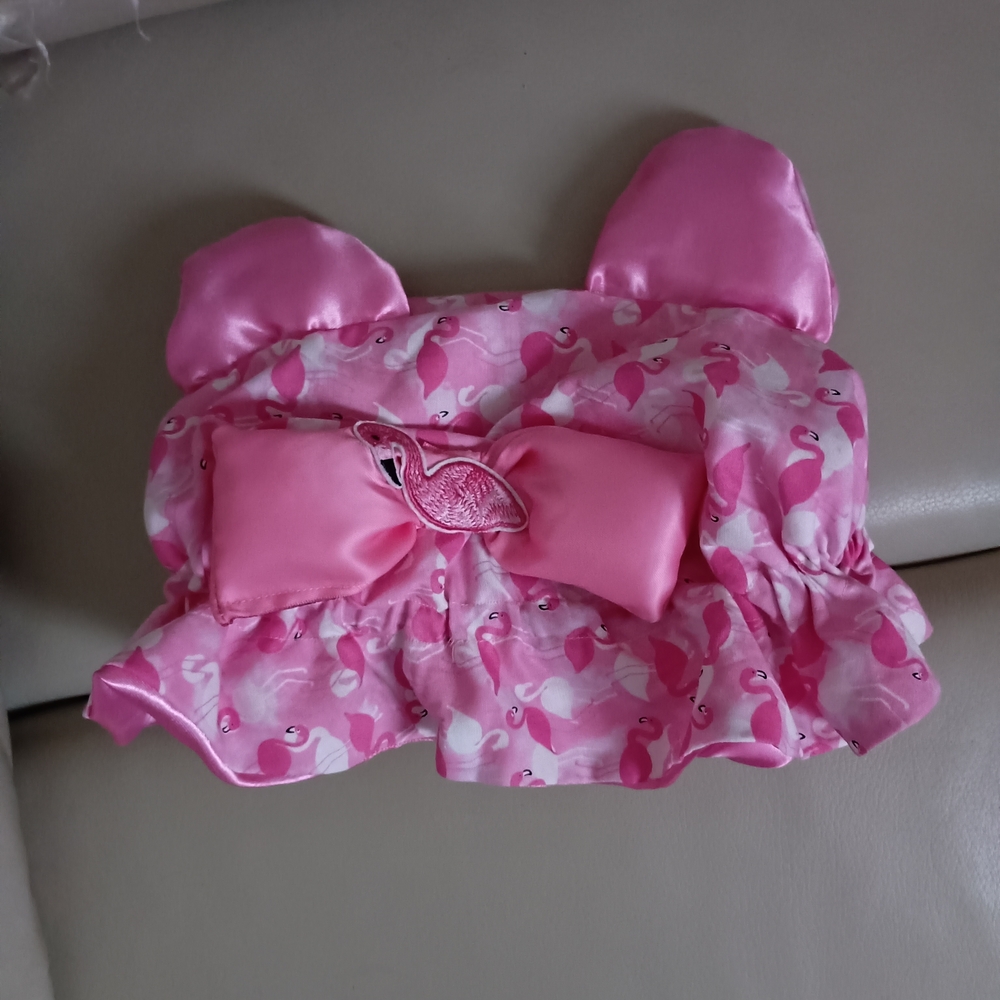 Pink Flamingo Satin Hair Bonnet